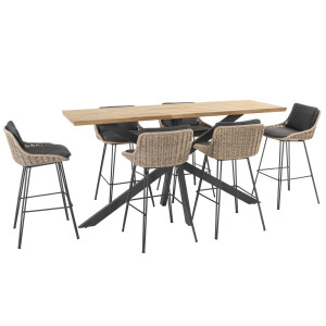 Taste by 4 Seasons Barset Prado Bohemian Teak 7-delig 200 x 70 cm