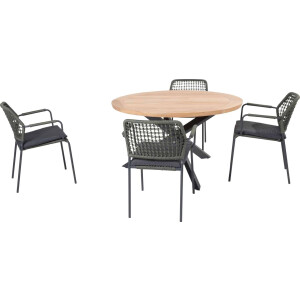 Taste Tuinset Barista groen Prado Teak-Anthracite 130 cm