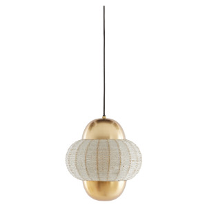 Light & Living Hanglamp 'Cetara' Kralen, 26cm, kleur Zilver/Brons