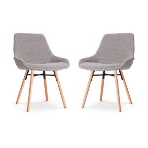 Set van 2 eetkamerstoelen Nena-Isa bouclé | Nolon