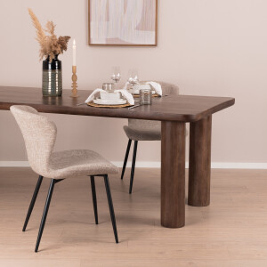 Livingfurn Eettafel 'Badou' Mangohout, 240 x 100cm