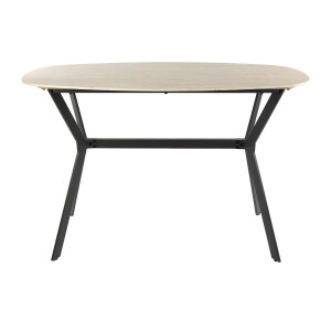 Bartafel Romano deens ovaal 140 cm keramiek travertin