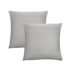 Biberna Fijne jersey kussenhoes (Grijs, 40x40)