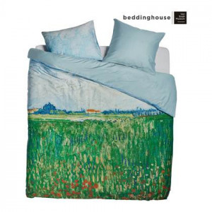 Beddinghouse x Van Gogh Museum Field Poppies overtrek 240x220 - groen
