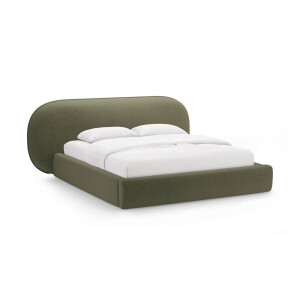 Bedframe Ovalo chenille 160 x 200 met opbergruimte | Micadoni Home