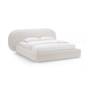 Bedframe Ovalo chenille 160 x 200 met opbergruimte | Micadoni Home