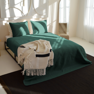 Bedsprei Rope - Donkergroen - Xcm Van Zydante Home Microvezel - Dekbed-Discounter.nl