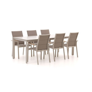 Bellagio Albinea/Sestino 220cm dining tuinset 7-delig stapelbaar - Laagste prijsgarantie!