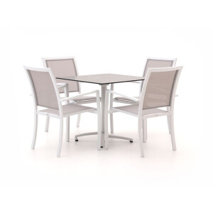 Bellagio Anzio/Canzo 80cm dining tuinset 5-delig stapelbaar inklapbaar - Laagste prijsgarantie!