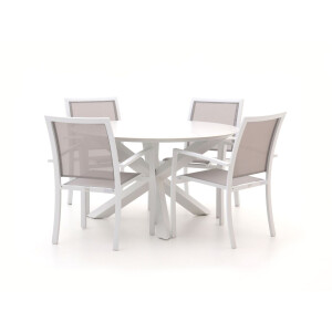Bellagio Anzio/Lodola ø130cm dining tuinset 5-delig stapelbaar - Laagste prijsgarantie!