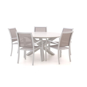 Bellagio Anzio/Lodola ø150cm dining tuinset 6-delig stapelbaar - Laagste prijsgarantie!
