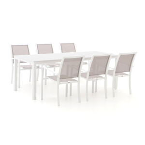 Bellagio Anzio/Menzano 220cm dining tuinset 7-delig stapelbaar - Laagste prijsgarantie!