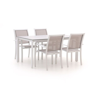 Bellagio Anzio/Veneto 160cm dining tuinset 5-delig stapelbaar - Laagste prijsgarantie!