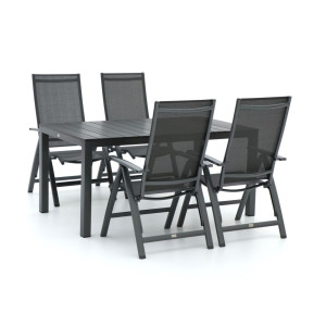 Bellagio Avenza/Fidenza 160cm dining tuinset 5-delig verstelbaar - Laagste prijsgarantie!