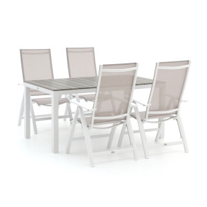 Bellagio Avenza/Fidenza 160cm dining tuinset 5-delig verstelbaar - Laagste prijsgarantie!