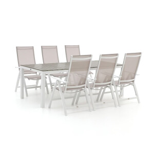Bellagio Avenza/Fidenza 220cm dining tuinset 7-delig verstelbaar - Laagste prijsgarantie!