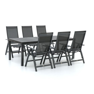 Bellagio Avenza/Fidenza 220cm dining tuinset 7-delig verstelbaar - Laagste prijsgarantie!