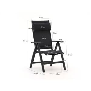 Bellagio Avenza/Sestino 220cm dining tuinset 7-delig verstelbaar - Laagste prijsgarantie!
