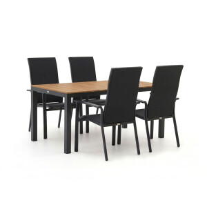 Bellagio Avio/Fidenza 160cm dining tuinset 5-delig stapelbaar - Laagste prijsgarantie!
