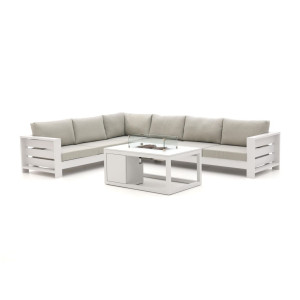 Bellagio Avolo/Cosiraw 120cm hoek loungeset met vuurtafel 3-delig links - Laagste prijsgarantie!