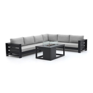 Bellagio Avolo/Cosiraw 120cm hoek loungeset met vuurtafel 3-delig rechts - Laagste prijsgarantie!