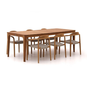 Bellagio Berbaro/Bruca 220cm dining tuinset 7-delig stapelbaar - Laagste prijsgarantie!