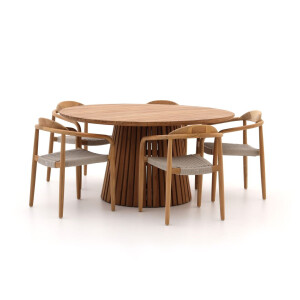 Bellagio Berbaro/Santa Severina ø150cm dining tuinset 6-delig stapelbaar - Laagste prijsgarantie!