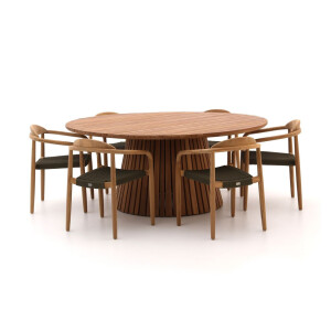 Bellagio Berbaro/Santa Severina ø180cm dining tuinset 7-delig stapelbaar - Laagste prijsgarantie!