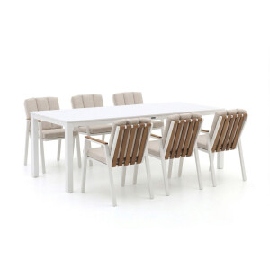 Bellagio Bertinoro/Menzano 220cm dining tuinset 7-delig stapelbaar - Laagste prijsgarantie!