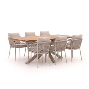 Bellagio Birgi Novo/Induno Deens Ovaal 220cm dining tuinset 7-delig stapelbaar - Laagste prijsgarantie!
