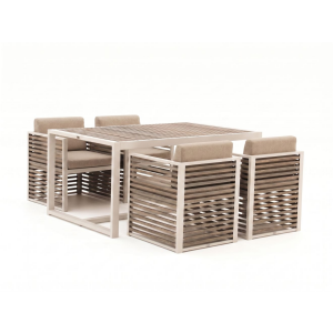 Bellagio Cadora 160cm dining tuinset 5-delig - Laagste prijsgarantie!