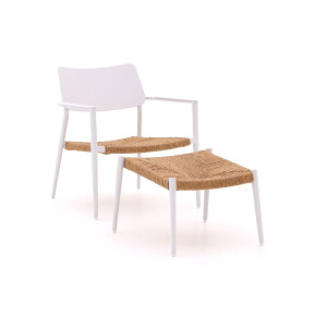 Bellagio Cino lounge tuinstoel stapelbaar met voetenbank - Laagste prijsgarantie!