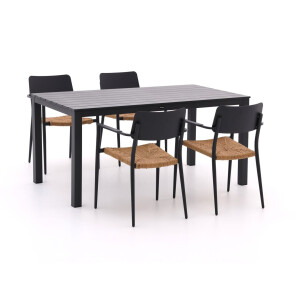 Bellagio Cino/Menzano 160cm dining tuinset 5-delig stapelbaar - Laagste prijsgarantie!