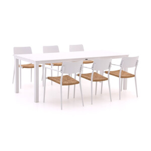 Bellagio Cino/Menzano 220cm dining tuinset 7-delig stapelbaar - Laagste prijsgarantie!