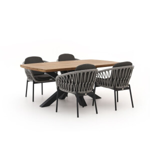Bellagio Cupello/Induno deens Ovaal 180cm dining tuinset 5-delig - Laagste prijsgarantie!
