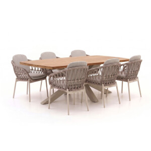Bellagio Cupello/Induno Deens ovaal 220cm dining tuinset 7-delig - Laagste prijsgarantie!