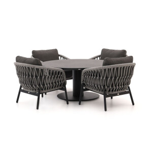 Bellagio Cupello/La Fonte ø150cm low dining tuinset 5-delig - Laagste prijsgarantie!