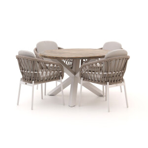 Bellagio Cupello/ROUGH-Y ø120cm dining tuinset 5-delig - Laagste prijsgarantie!