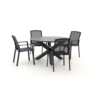 Bellagio Dranera/Ferrone ø 130cm dining tuinset 5-delig - Laagste prijsgarantie!