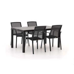 Bellagio Dranera/Fidenza 160cm dining tuinset 5-delig stapelbaar - Laagste prijsgarantie!