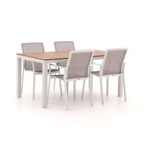 Bellagio Dranera/Fidenza 160cm dining tuinset 5-delig stapelbaar - Laagste prijsgarantie!