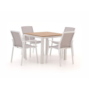 Bellagio Dranera/Fidenza 90cm dining tuinset 5-delig stapelbaar - Laagste prijsgarantie!