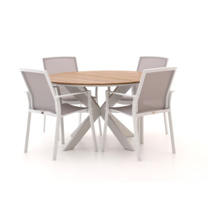 Bellagio Dranera/Fidenza ø126cm dining tuinset 5-delig stapelbaar - Laagste prijsgarantie!
