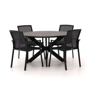 Bellagio Dranera/Fidenza ø126cm dining tuinset 5-delig stapelbaar - Laagste prijsgarantie!