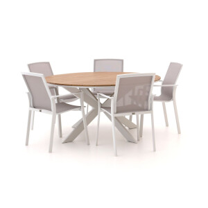 Bellagio Dranera/Fidenza ø149cm dining tuinset 6-delig stapelbaar - Laagste prijsgarantie!