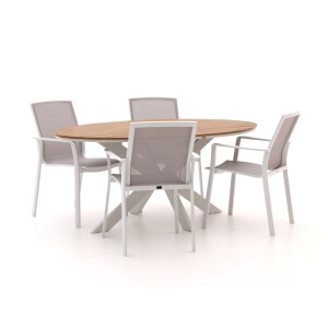 Bellagio Dranera/Fidenza ovaal 180cm dining tuinset 5-delig stapelbaar - Laagste prijsgarantie!