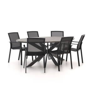 Bellagio Dranera/Fidenza ovaal 220cm dining tuinset 7-delig stapelbaar - Laagste prijsgarantie!