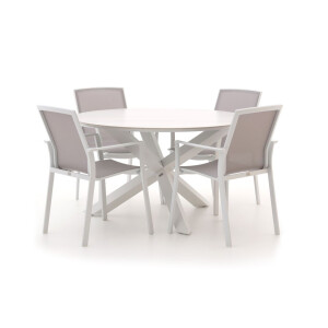 Bellagio Dranera/Lodola ø 130cm dining tuinset 5-delig stapelbaar - Laagste prijsgarantie!