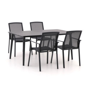 Bellagio Dranera/Sora 160cm dining tuinset 5-delig stapelbaar - Laagste prijsgarantie!