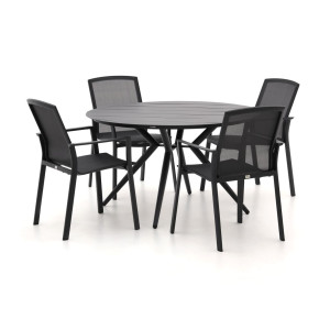 Bellagio Dranera/Sora ø 127cm dining tuinset 5-delig stapelbaar - Laagste prijsgarantie!